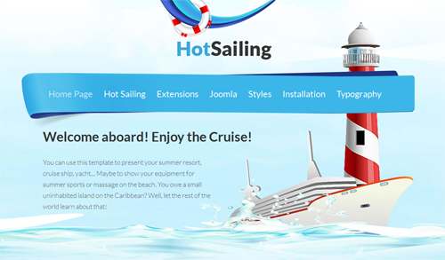 HOT Sailing - шаблоны joomla туризм
