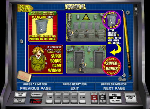 Игровой автомат Resident - выгодно играть в казино Вулкан