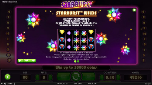 Игровой автомат Starburst - играть онлайн на официальном сайте Франк казино